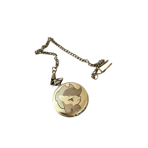 Other - My Little Pony Engraved Pocket Watch With Chain Antique Style Vintage Look Quart